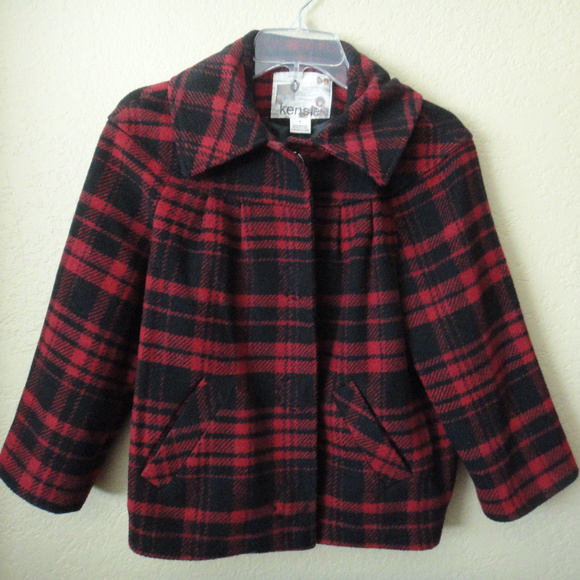 Kensie Plaid 3/4 Sleeve Jacket - Picture 2 of 4